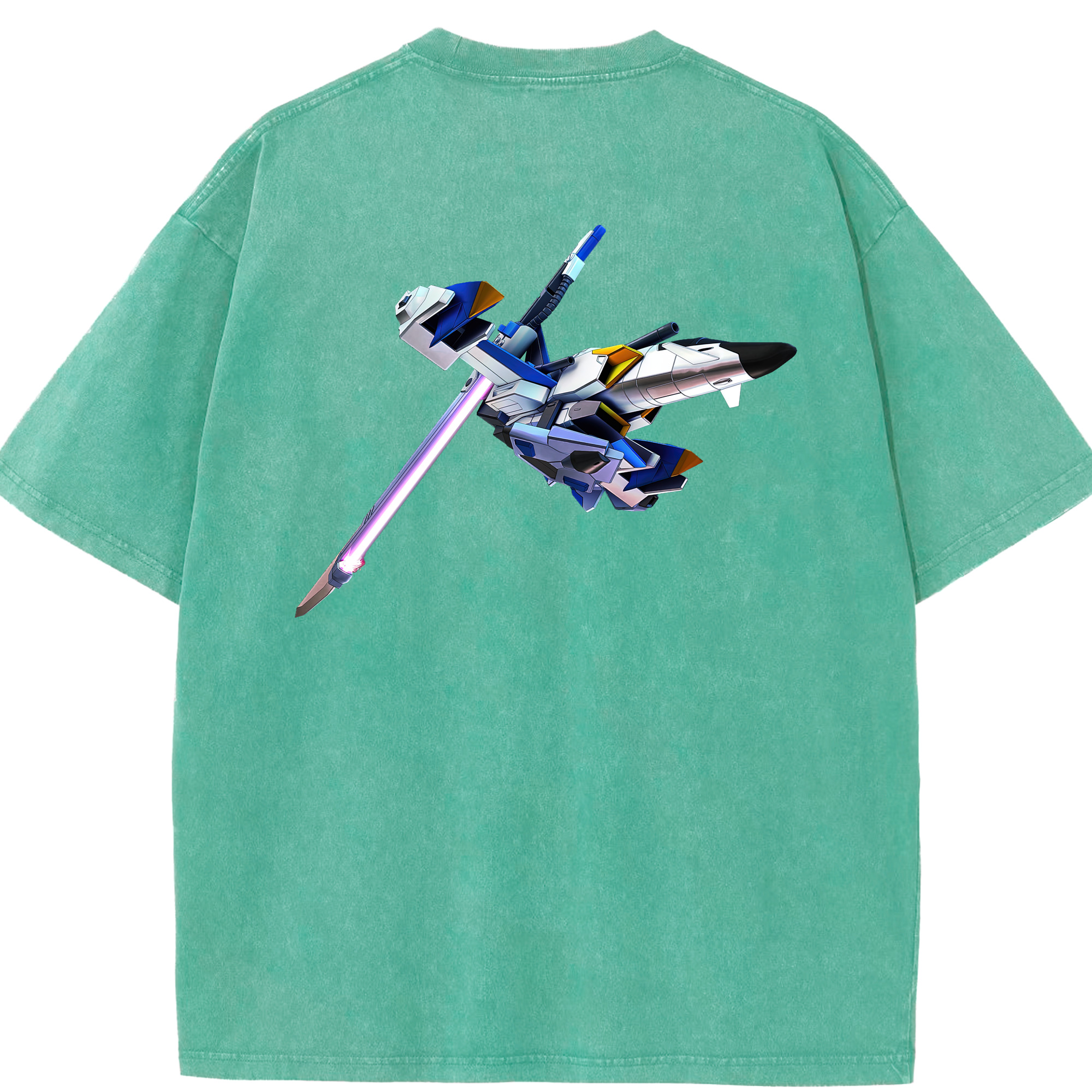 （画像用） 機動戦士ガンダム Mobile Suit Gundam 綿100% ヴィンテージ風 半袖Tシャツ（背面プリント）